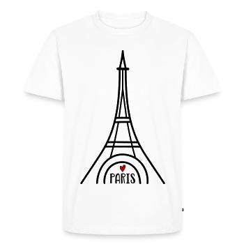 I love Paris - Men's Premium Organic T-Shirt - white - Front - Nico (187cm)