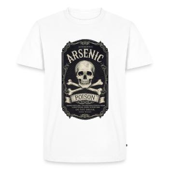 Chemise Retro Label 1 / Bouteille de poison - T-shirt Premium bio Homme - blanc - Devant - Nico (187cm)