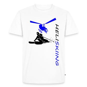 Héliski - T-shirt Premium bio Homme - blanc - Devant - Nico (187cm)