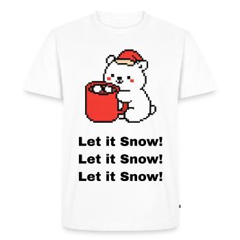 Little Polar Bear - Men's Premium Organic T-Shirt - white - Front - Nico (187cm)