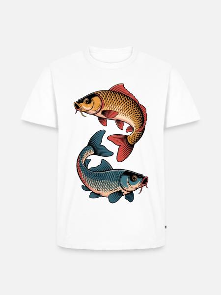 Karpfen Angeln - Männer Premium Bio T-Shirt - Weiß
