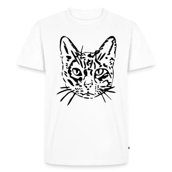 Chat, minou, minou, cadeau, idée cadeau - T-shirt Premium bio Homme - blanc - Devant - Nico (187cm)