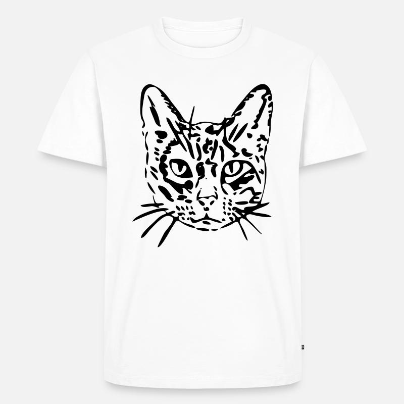 Katze, Mieze, Miezekatze, Geschenk, Geschenkidee - Männer Premium Bio T-Shirt - Weiß