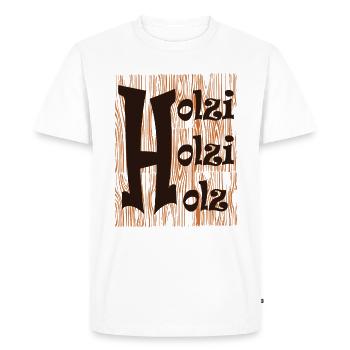 Bois de bois bois, rengaine, cadeau - T-shirt Premium bio Homme - blanc - Devant - Nico (187cm)