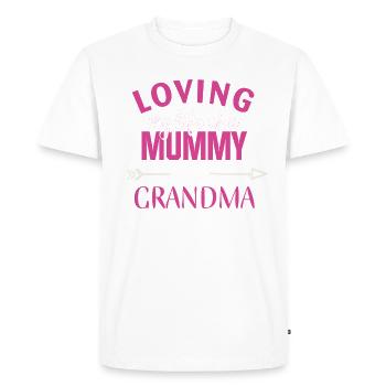 J'aime ma vie de maman et de grand-mère. - T-shirt Premium bio Homme - blanc - Devant - Nico (187cm)