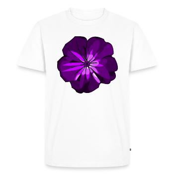Fleur pourpre à floraison - T-shirt Premium bio Homme - blanc - Devant - Nico (187cm)