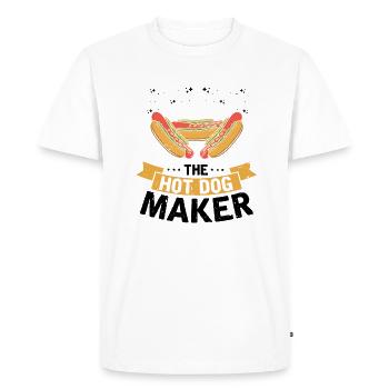 Hot Dog Maker Grill Papa BBQ Hot Dog - T-shirt Premium bio Homme - blanc - Devant - Nico (187cm)