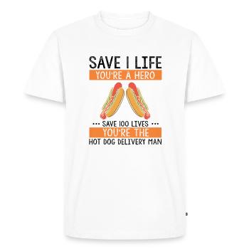 Hot Dog Maker Grill BBQ Hot Dog Grill Master - Men's Premium Organic T-Shirt - white - Front - Nico (187cm)