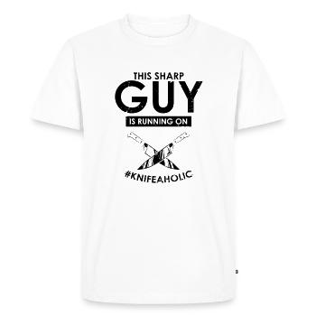 Knife Collector Designs Messerfan Knife Maker - Men's Premium Organic T-Shirt - white - Front - Nico (187cm)