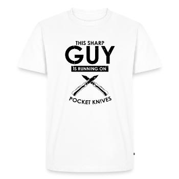 Knife Collector Designs Messerfan Knife Maker - Men's Premium Organic T-Shirt - white - Front - Nico (187cm)