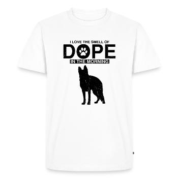 Design German Shepherd Police Design - Men's Premium Organic T-Shirt - white - Front - Nico (187cm)
