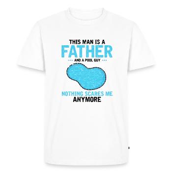 Pool Guy Design pour PoolBoy et Pool Cleaner - T-shirt Premium bio Homme - blanc - Devant - Nico (187cm)