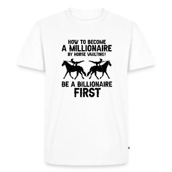 Conception de voûte et conception de chevaux de voûte - T-shirt Premium bio Homme - blanc - Devant - Nico (187cm)