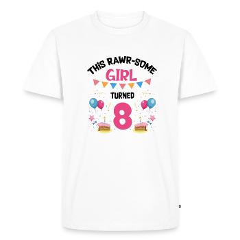 Parasaurolophus Kids Dinosaur Birthday - Men's Premium Organic T-Shirt - white - Front - Nico (187cm)