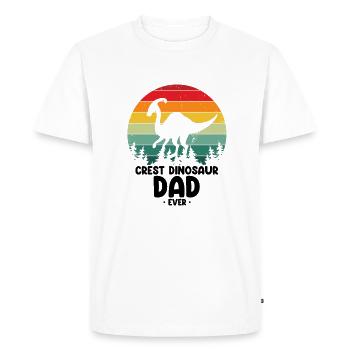 Crest Dinosaur Papa pour Parasaurolophus - T-shirt Premium bio Homme - blanc - Devant - Nico (187cm)