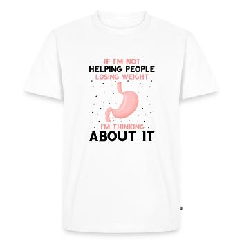 Conception de pontage gastrique et de pontage gastrique - T-shirt Premium bio Homme - blanc - Devant - Nico (187cm)