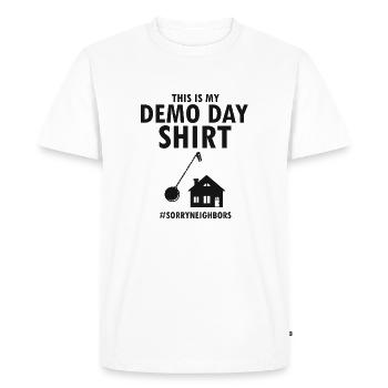 Conception de démolition de maisons et rénovation de maisons - T-shirt Premium bio Homme - blanc - Devant - Nico (187cm)