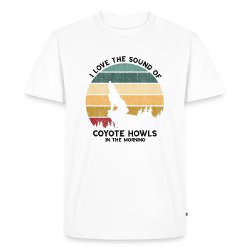 Conception de coyote pour les réacteurs de coyote - T-shirt Premium bio Homme - blanc - Devant - Nico (187cm)