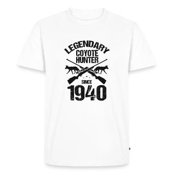 Conception de coyote pour les réacteurs de coyote - T-shirt Premium bio Homme - blanc - Devant - Nico (187cm)