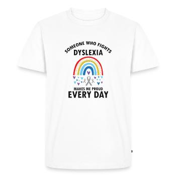 Dyslexia Intervention for Dyslexia Therapy - Men's Premium Organic T-Shirt - white - Front - Nico (187cm)
