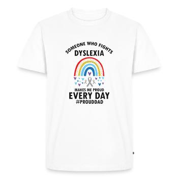 Dyslexia Intervention for Dyslexia Therapy - Men's Premium Organic T-Shirt - white - Front - Nico (187cm)