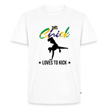 Dicton de danse afro-brésilienne pour la Capoeira - T-shirt Premium bio Homme - blanc - Devant - Nico (187cm)