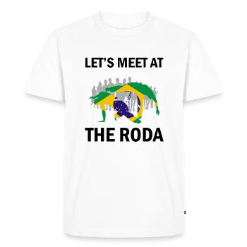 Ginga Capoeira pour les arts martiaux brésiliens - T-shirt Premium bio Homme - blanc - Devant - Nico (187cm)