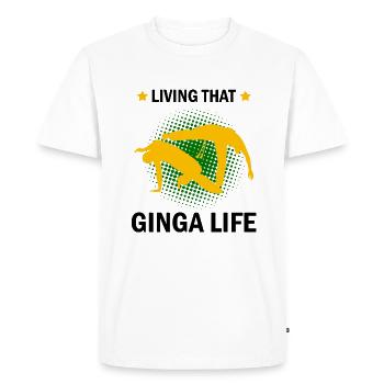 Instruments de capoeira pour la danse brésilienne - T-shirt Premium bio Homme - blanc - Devant - Nico (187cm)