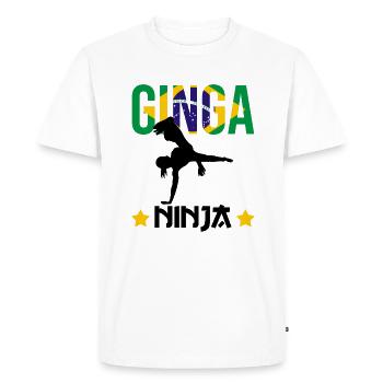 Instruments de capoeira pour la danse brésilienne - T-shirt Premium bio Homme - blanc - Devant - Nico (187cm)
