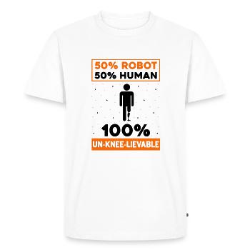 Artificial limb design for leg prosthesis - Men's Premium Organic T-Shirt - white - Front - Nico (187cm)