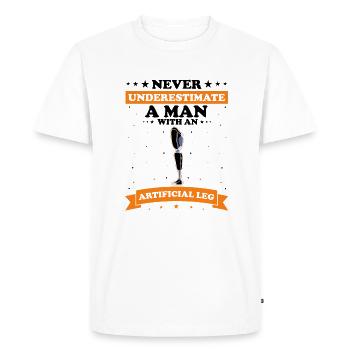 Leg prosthesis design and leg prostheses - Men's Premium Organic T-Shirt - white - Front - Nico (187cm)