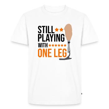 Artificial limb design for leg prosthesis - Men's Premium Organic T-Shirt - white - Front - Nico (187cm)