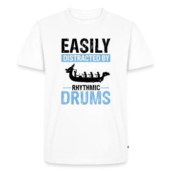 Équipage de bateau-dragon et équitation en bateau-dragon - T-shirt Premium bio Homme - blanc - Devant - Nico (187cm)