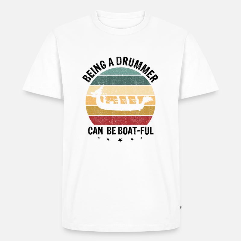 Drachenboot Trainer und Drachenboot - Männer Premium Bio T-Shirt - Weiß