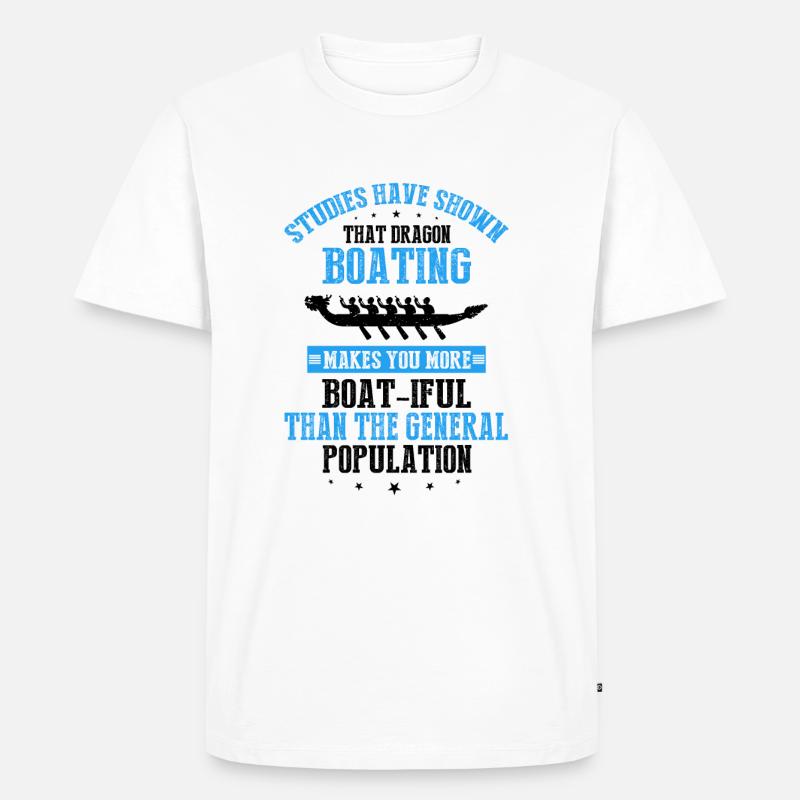 Drachenboot Trainer und Drachenboot - Männer Premium Bio T-Shirt - Weiß