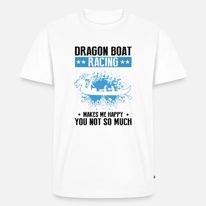 Drachenboot Trainer und Drachenboot - Männer Premium Bio T-Shirt - Weiß