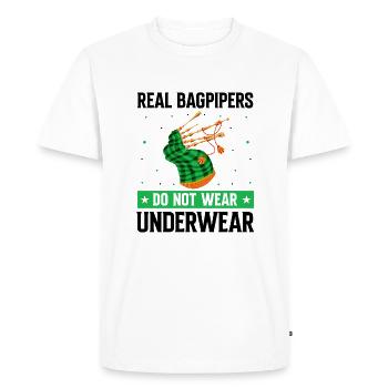 Bagpipe Design for Scotland Pride and Bagpipes - Men's Premium Organic T-Shirt - white - Front - Nico (187cm)
