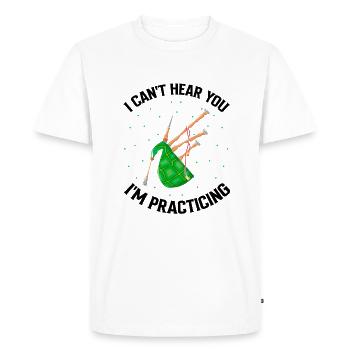 Bagpipe Design for Scotland Pride and Bagpipes - Men's Premium Organic T-Shirt - white - Front - Nico (187cm)