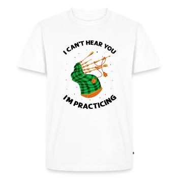 Bagpipes for pipers and Scots - Men's Premium Organic T-Shirt - white - Front - Nico (187cm)