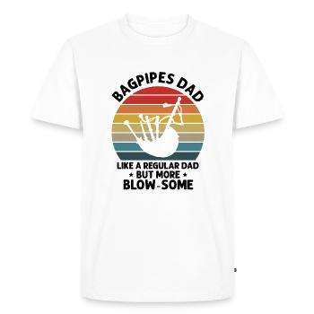 Bagpipe Design for Scotland Pride and Bagpipes - Men's Premium Organic T-Shirt - white - Front - Nico (187cm)