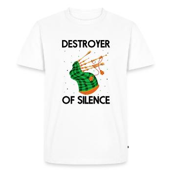 Bagpipe Design for Scotland Pride and Bagpipes - Men's Premium Organic T-Shirt - white - Front - Nico (187cm)