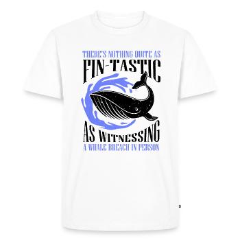 Humpback whale design for ocean, sea, whale and whales - Men's Premium Organic T-Shirt - white - Front - Nico (187cm)