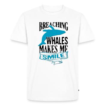 Humpback whale design for ocean, sea, whale and whales - Men's Premium Organic T-Shirt - white - Front - Nico (187cm)