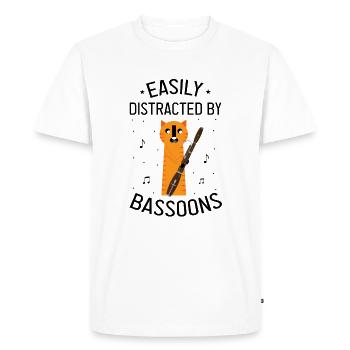Instrument à vent en bois et instrument à vent basson - T-shirt Premium bio Homme - blanc - Devant - Nico (187cm)