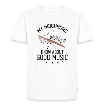 Conception d’instruments à vent bassoniste pour bassoniste - T-shirt Premium bio Homme - blanc - Devant - Nico (187cm)