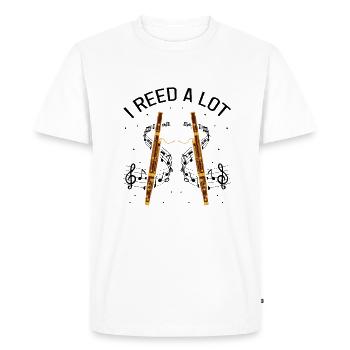 Instrument à vent et basson Instrument à vent - T-shirt Premium bio Homme - blanc - Devant - Nico (187cm)