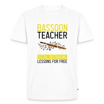 Orchestre et instrument à vent - T-shirt Premium bio Homme - blanc - Devant - Nico (187cm)