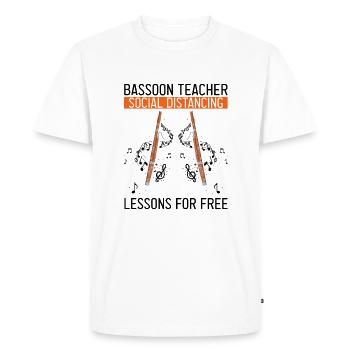 Conception de bassoniste pour orchestre à vent - T-shirt Premium bio Homme - blanc - Devant - Nico (187cm)