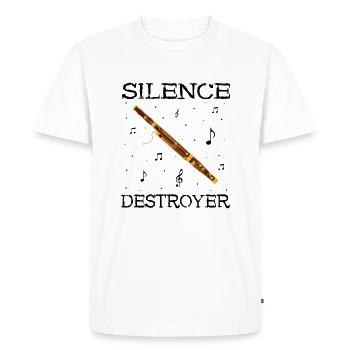 Instrument à vent en bois et instrument à vent basson - T-shirt Premium bio Homme - blanc - Devant - Nico (187cm)