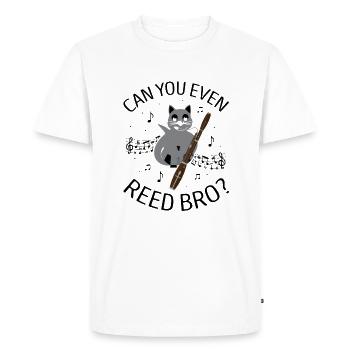 Instrument à vent en bois et instrument à vent basson - T-shirt Premium bio Homme - blanc - Devant - Nico (187cm)